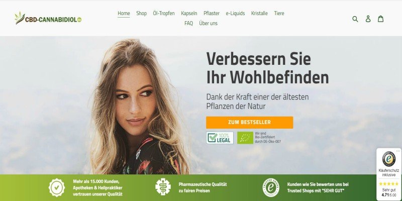 CBD Canabidiol Shop Test