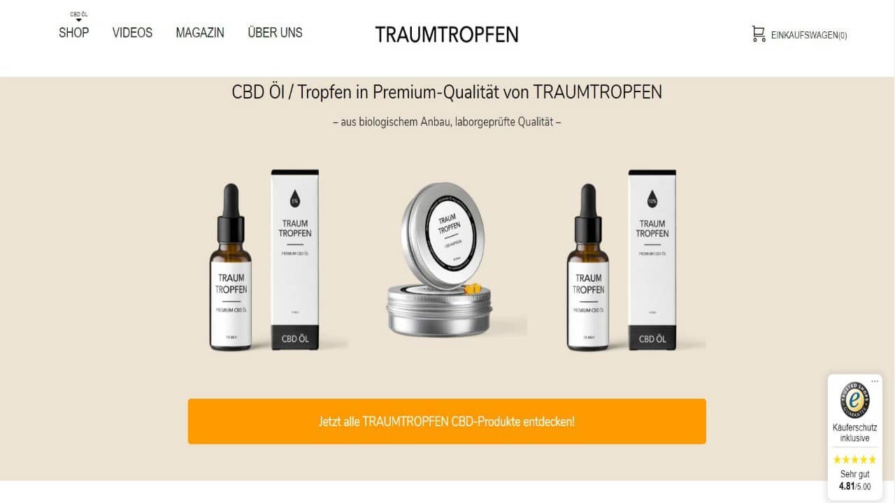 Traumtropfen Shop Test